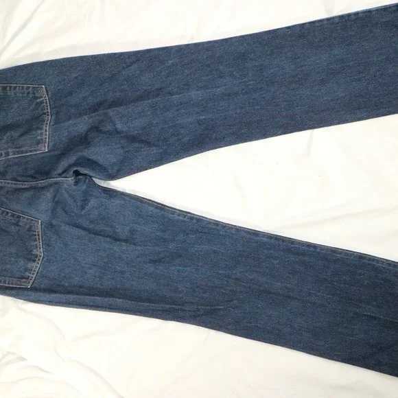 GUESS JEANS Bootleg Cut Dark Wash Blue Denim Jeans Sz 32 Men - Picture 8 of 13